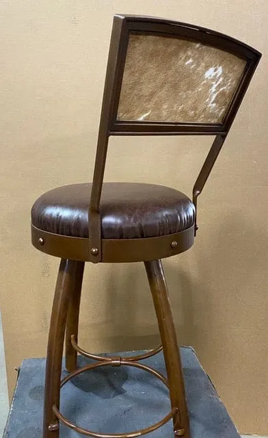Peak 9 Iron & Leather Bar Chairs