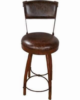 Peak 9 Iron & Leather Bar Chairs