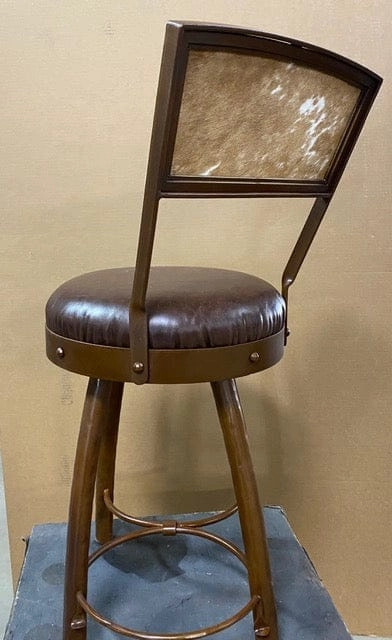 Peak 9 Iron & Leather Bar Chairs