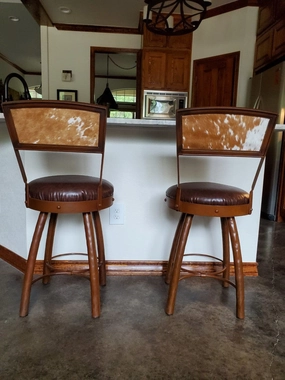 Peak 9 Iron & Leather Bar Chairs glassware set, wine glass