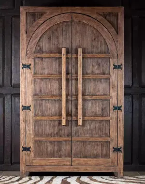 Pecky Hickory Grande Armoire bedroom furniture, nightstand