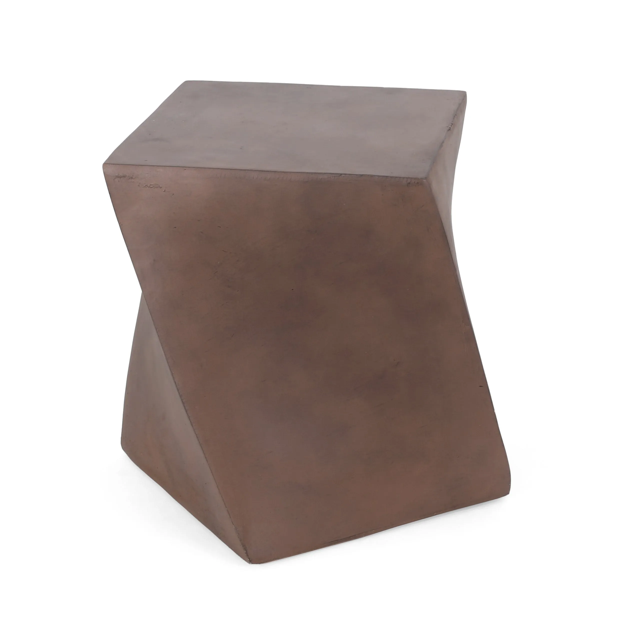Pecor Outdoor Lightweight Concrete Side Table, Brown patio chairs, outdoor seating