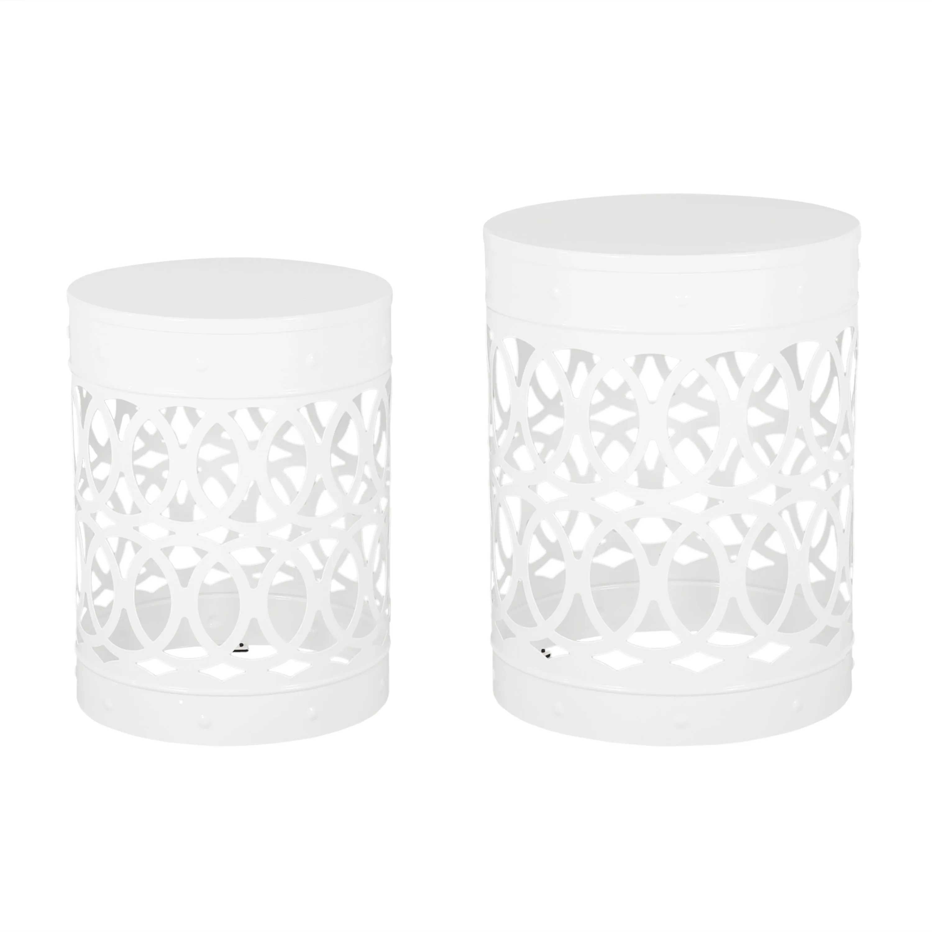 Pellerin Outdoor Metal Side Tables, Set of 2 coffee table, accent table
