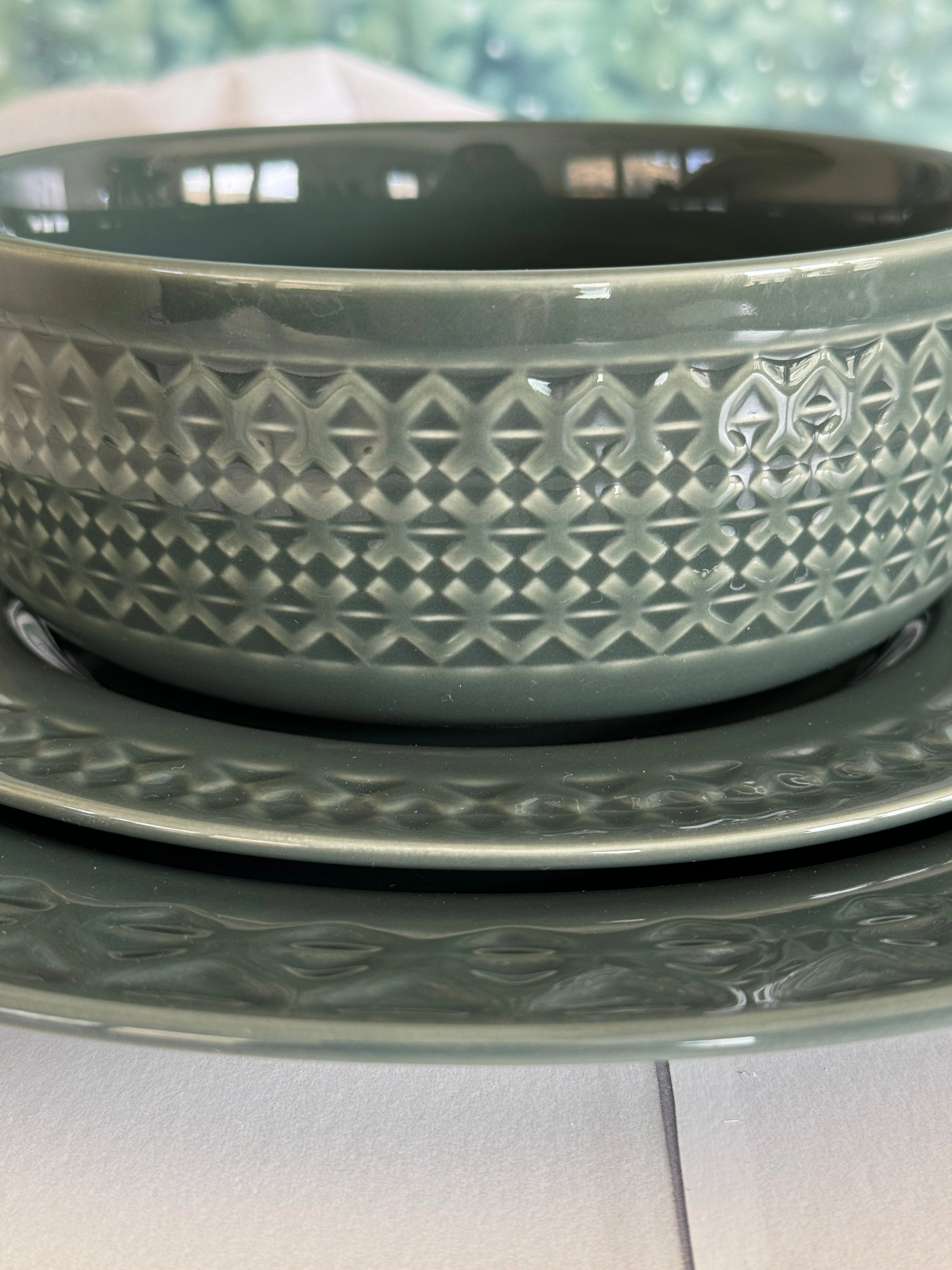 Pendleton Debossed Stoneware Bowls