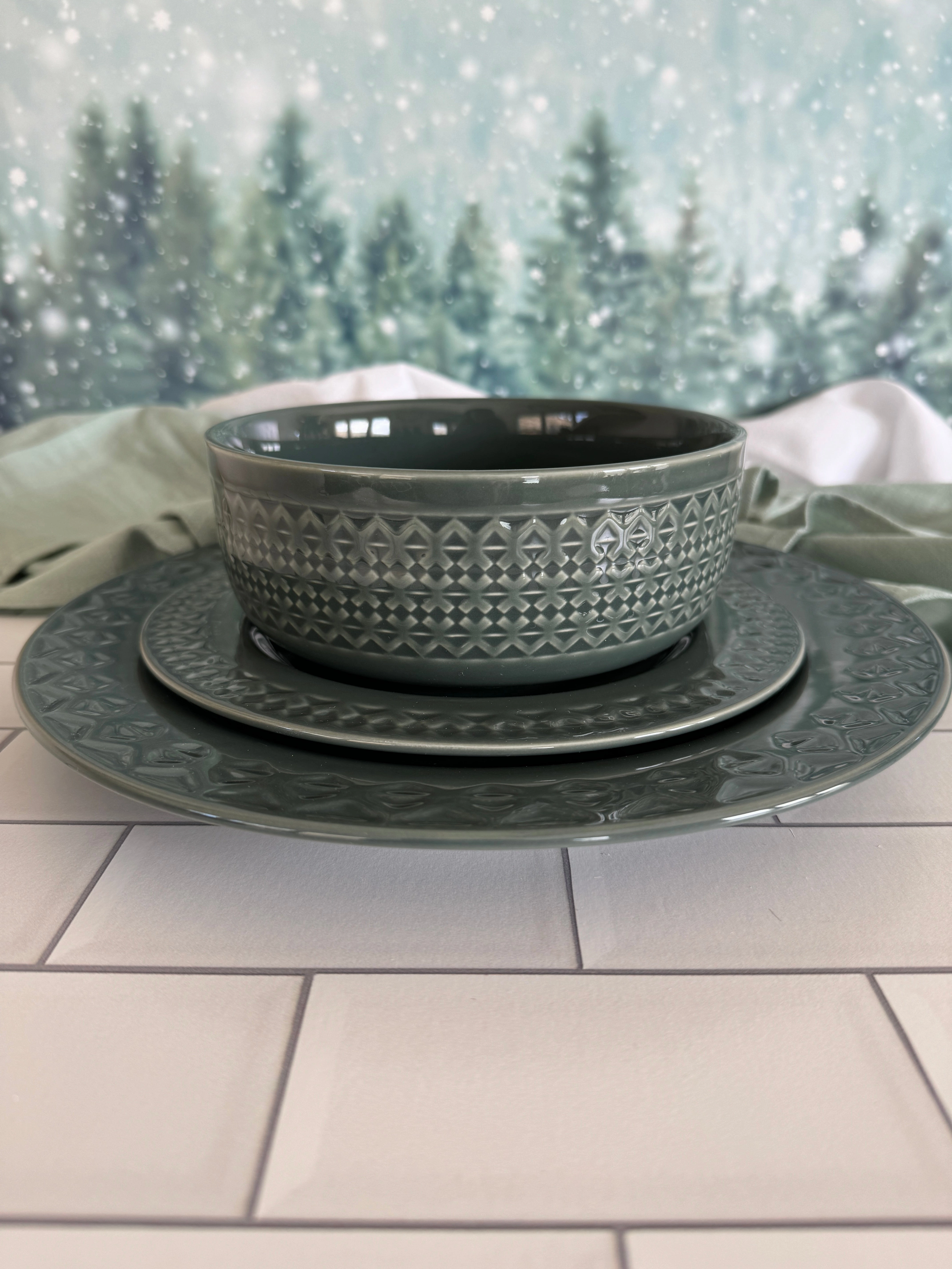 Pendleton Debossed Stoneware Bowls