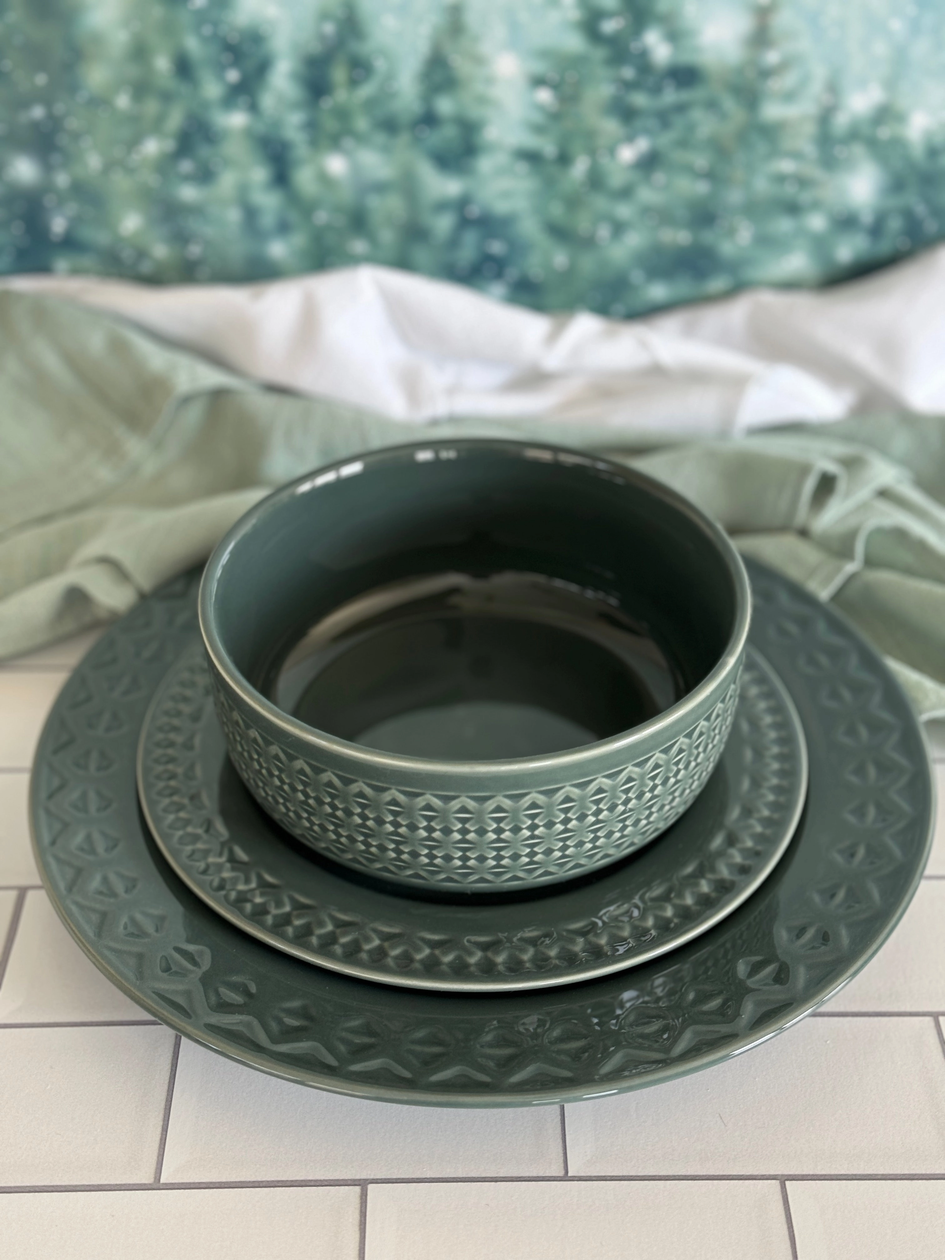 Pendleton Debossed Stoneware Bowls