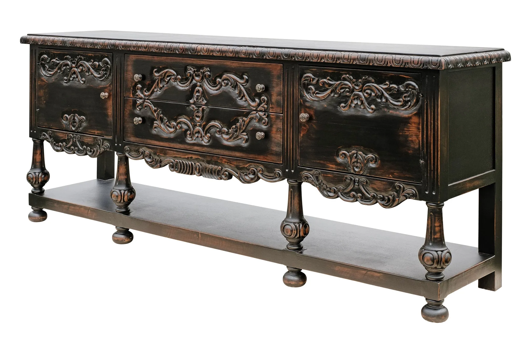 Peruvian Hand Carved Bonita Buffet