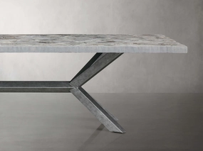 Petra Dining Table in Argento Pyrite