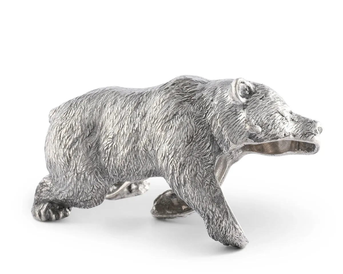 Pewter Bear Napkin Rings