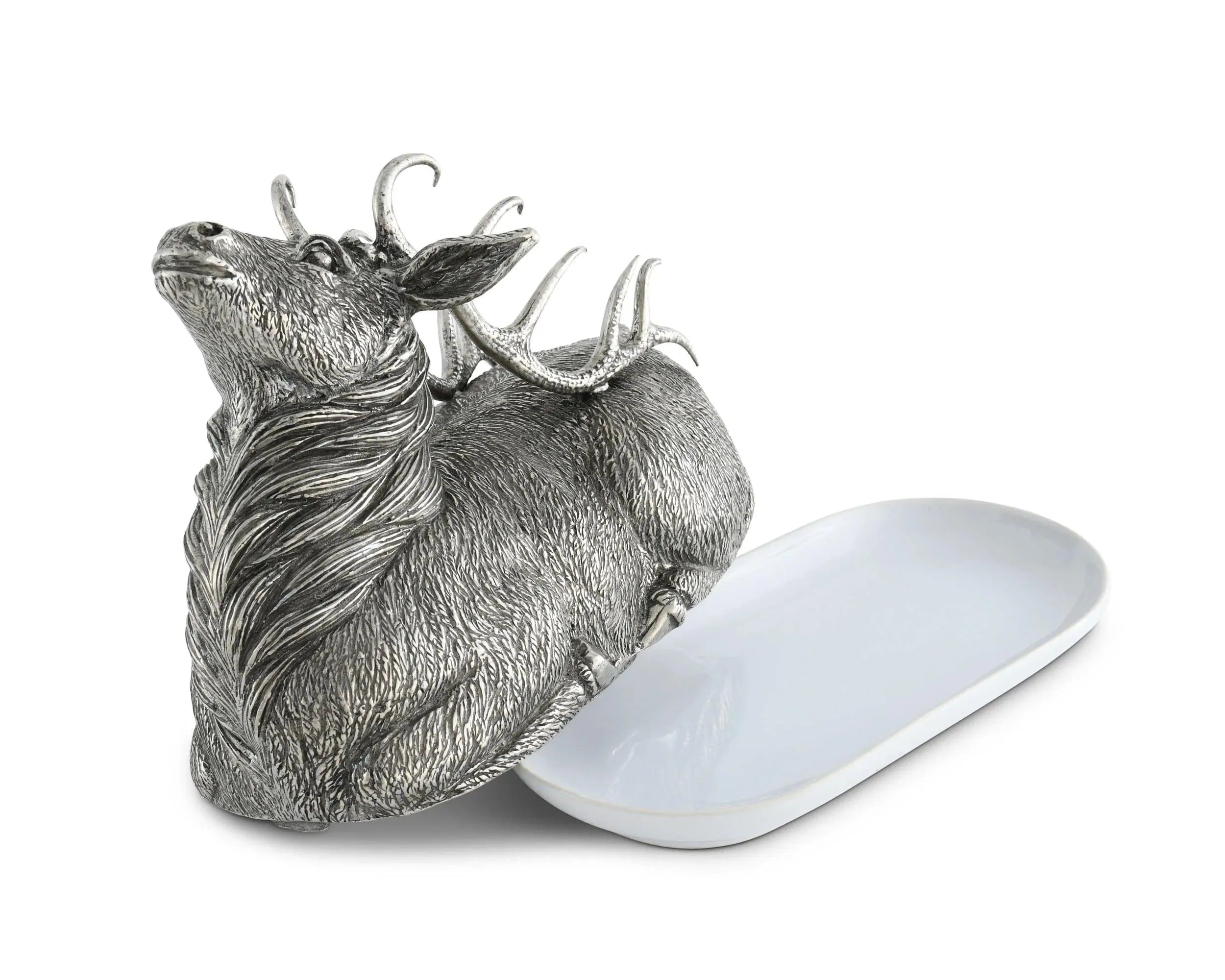 Pewter Elk Butter Dish