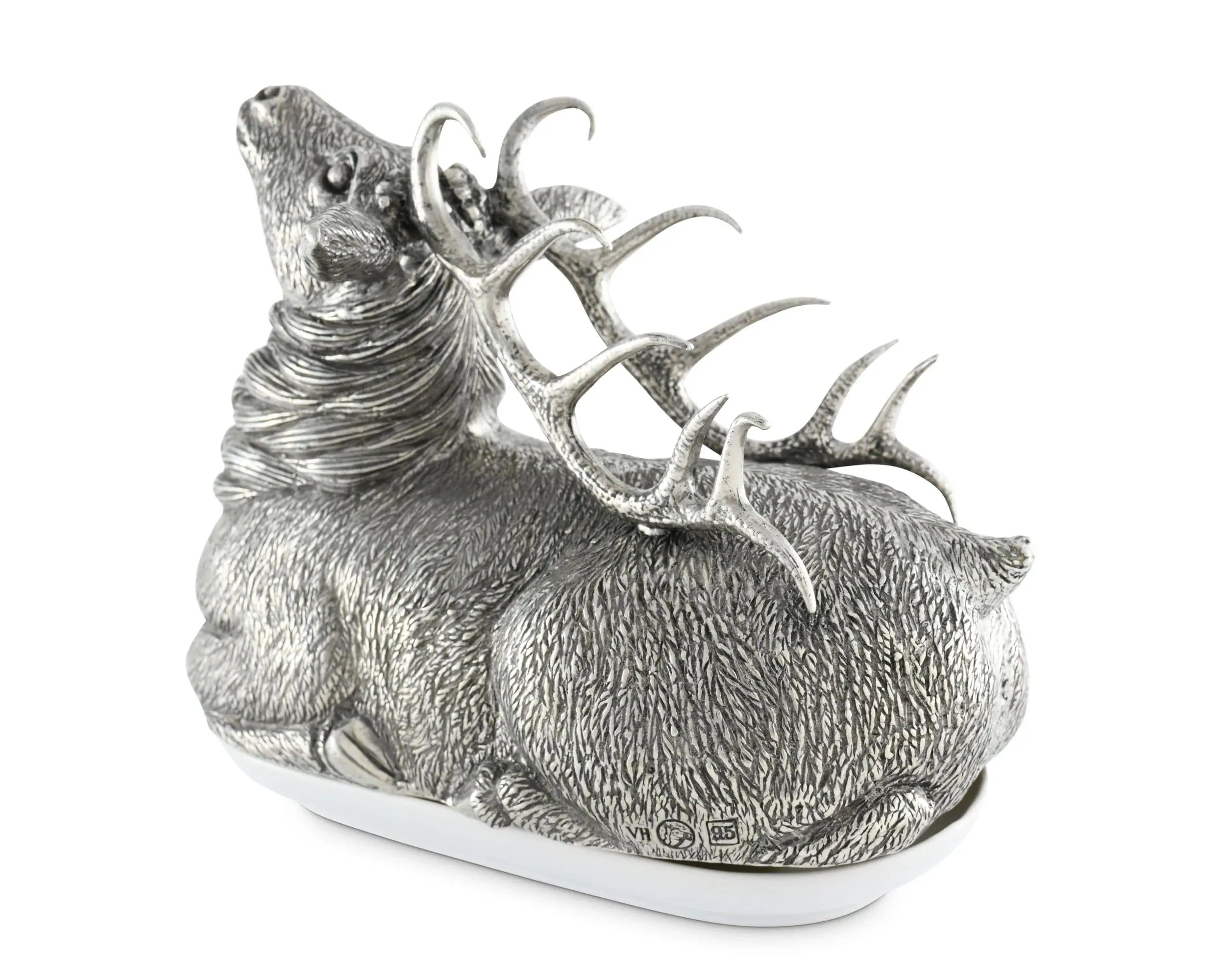 Pewter Elk Butter Dish