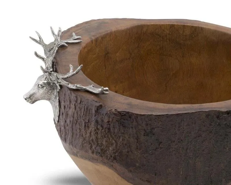 Pewter Elk Salad Bowl