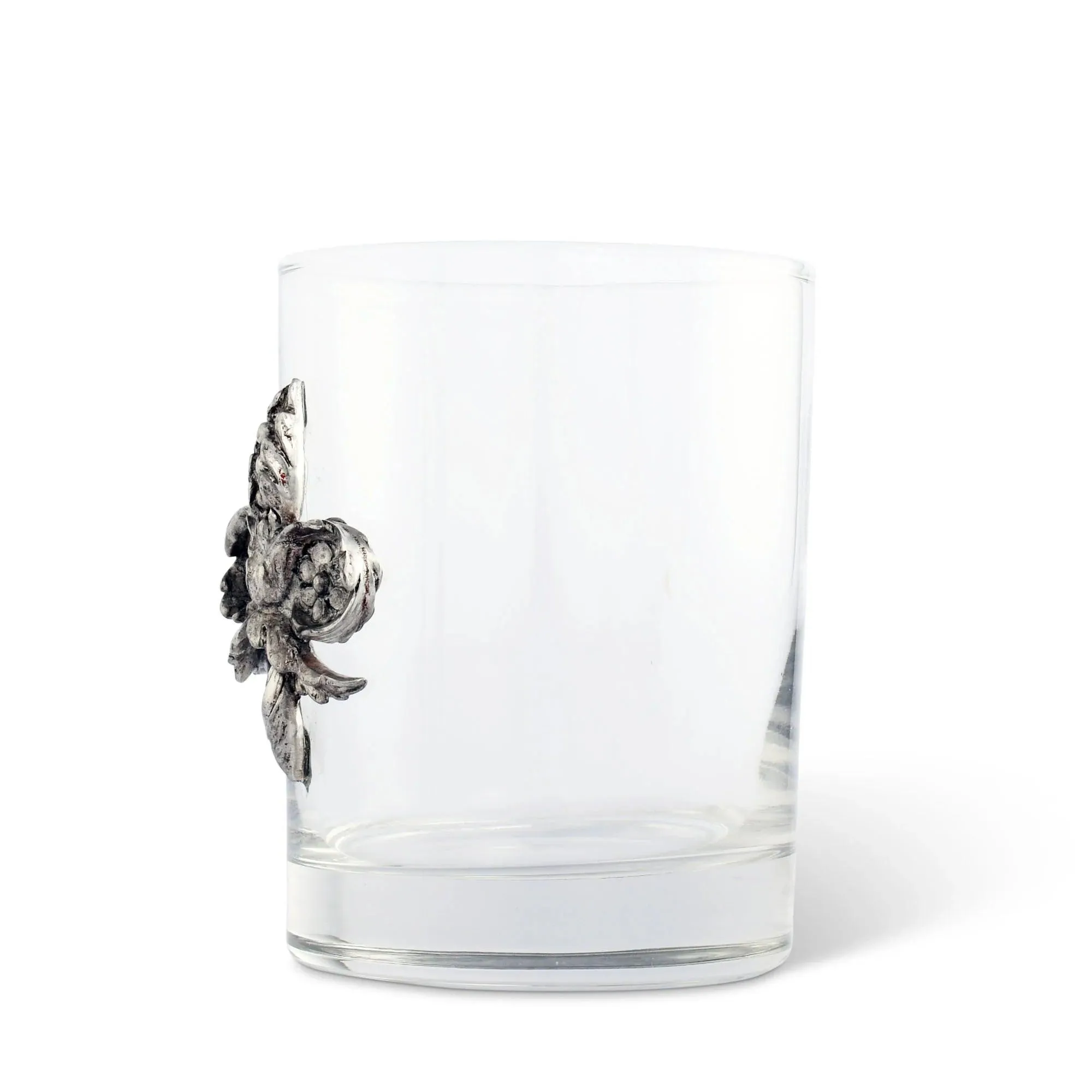 Pewter Embellished Fleur De Lis Bar Glasses