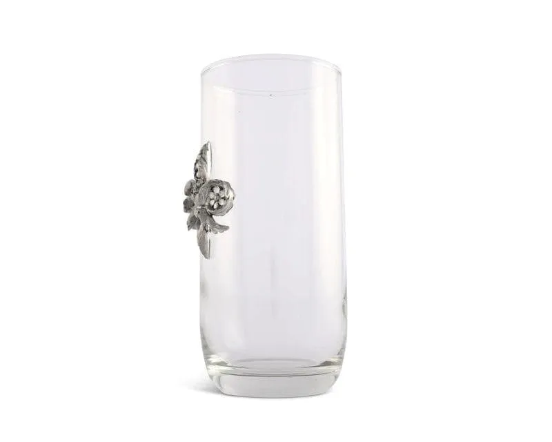 Pewter Embellished Fleur de Lis Tumblers