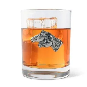 Pewter Horses Double Old Fashioned Glasses toilet seat cover, slow close seat