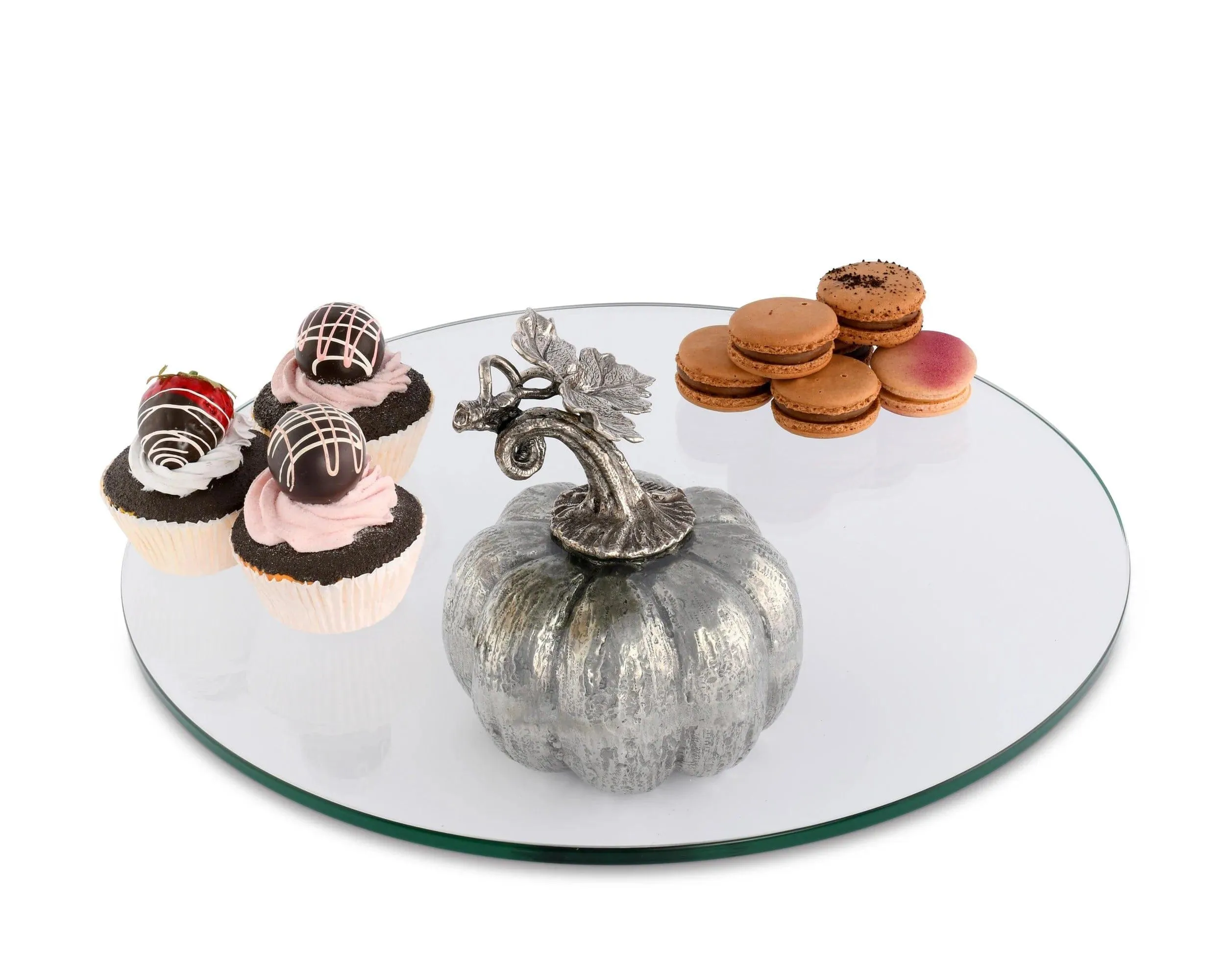 Pewter Pumpkin Dessert Stand