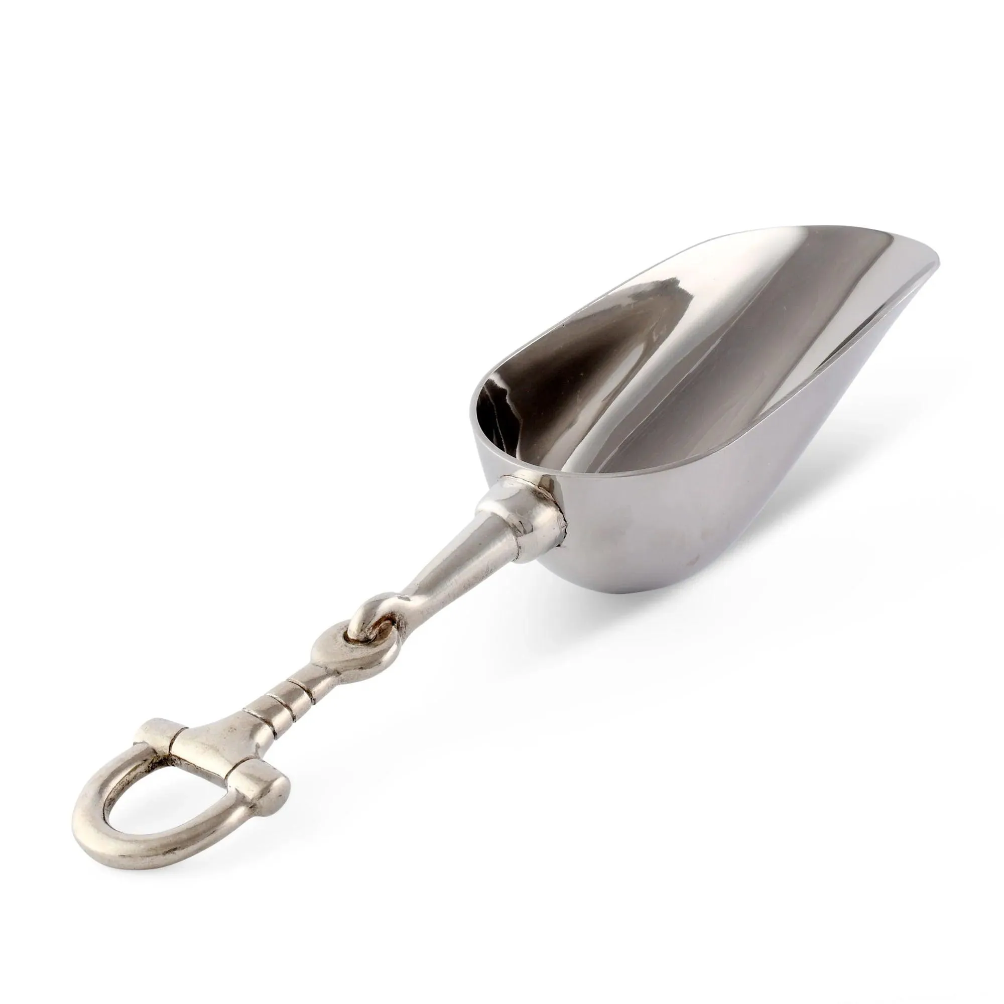 Pewter Snaffle Bit Ice Scoop shower curtain, waterproof liner