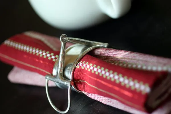 Pewter Snaffle Bit Napkin Ring