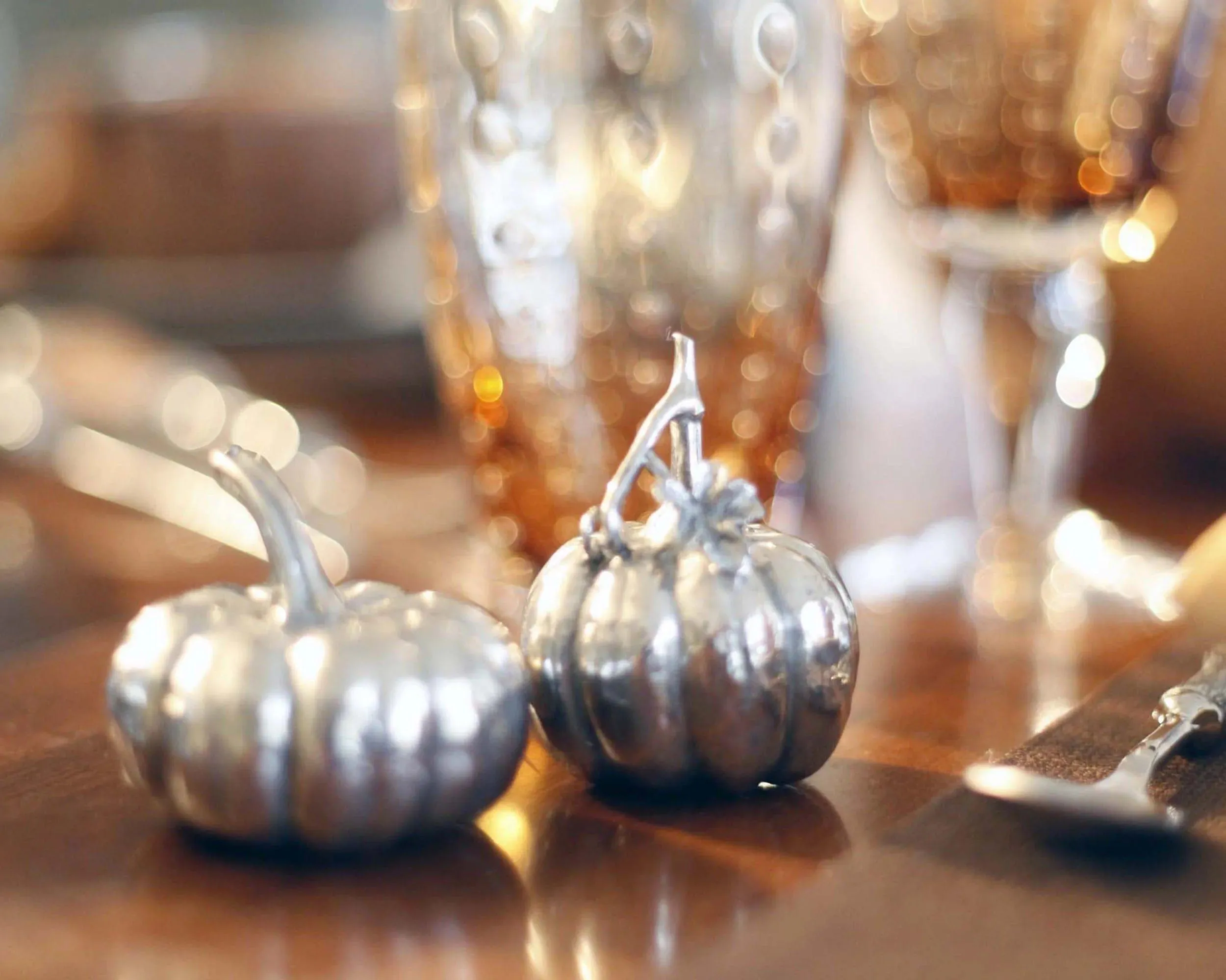 Pewter Thanksgiving Pumpkin Salt & Pepper Shakers