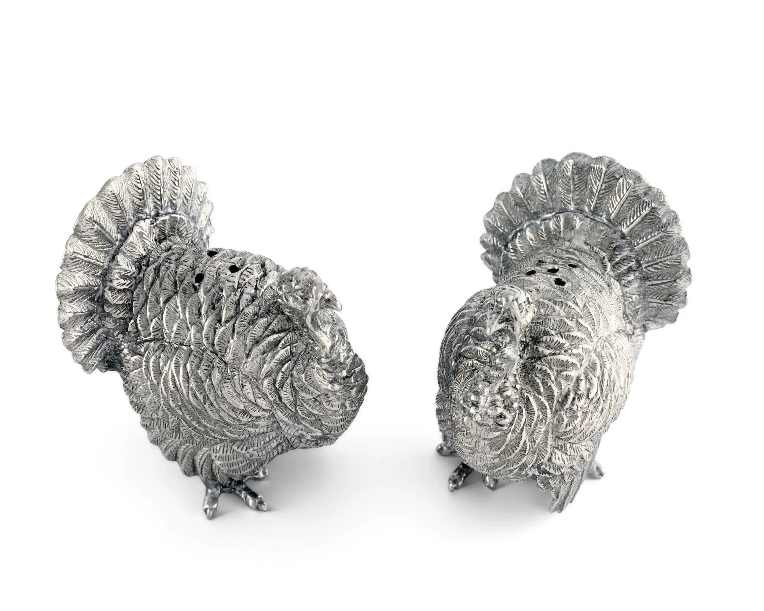 Pewter Thanksgiving Turkey Salt & Pepper Shakers