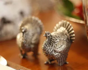 Pewter Thanksgiving Turkey Salt & Pepper Shakers toilet seat cover, slow close seat
