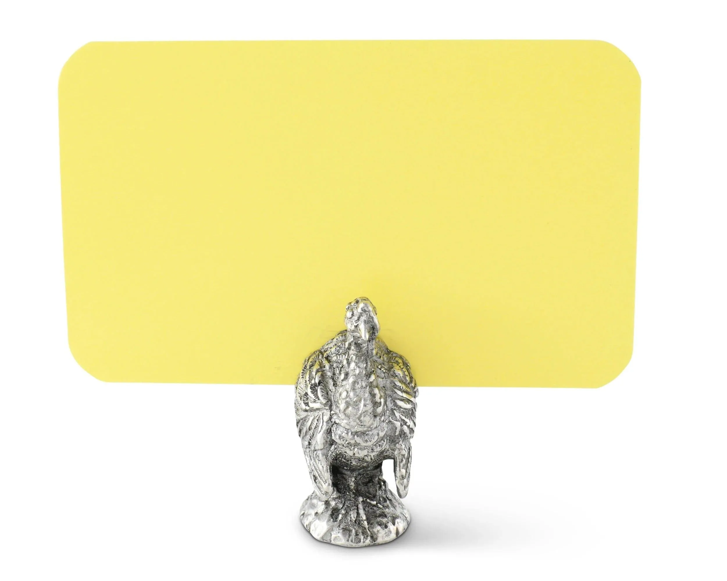 Pewter Turkey Place Card Holder