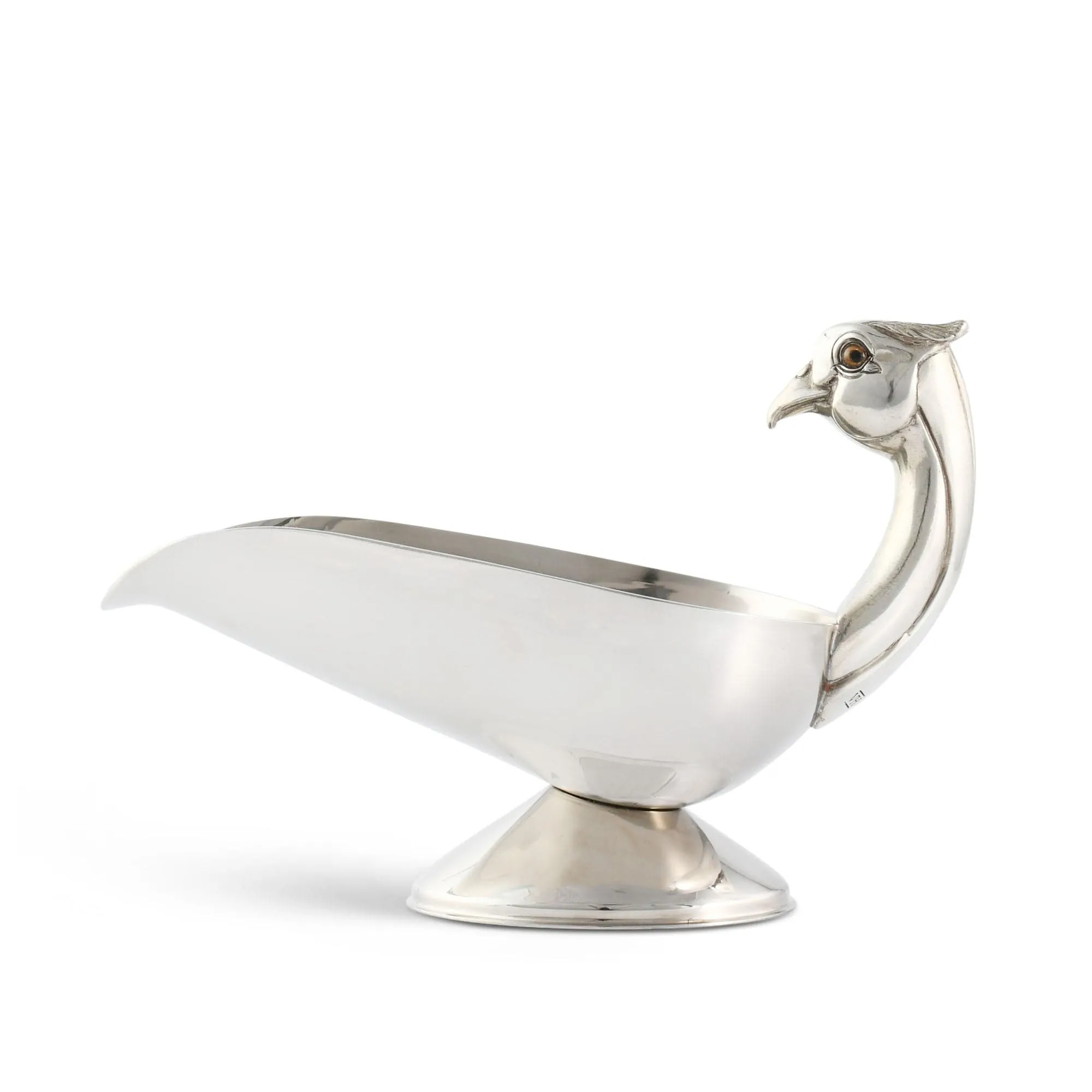 Pheasant  Handle Stainless Steel Gravy Boat