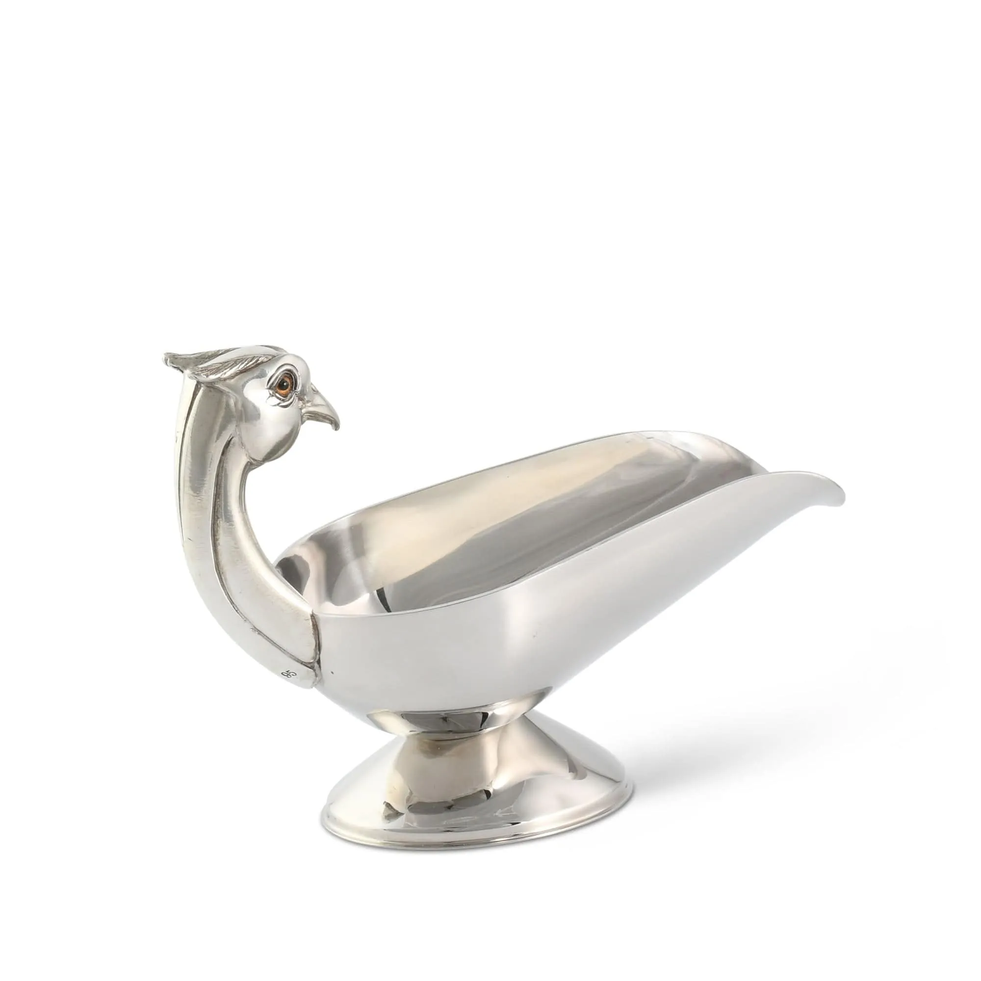 Pheasant  Handle Stainless Steel Gravy Boat
