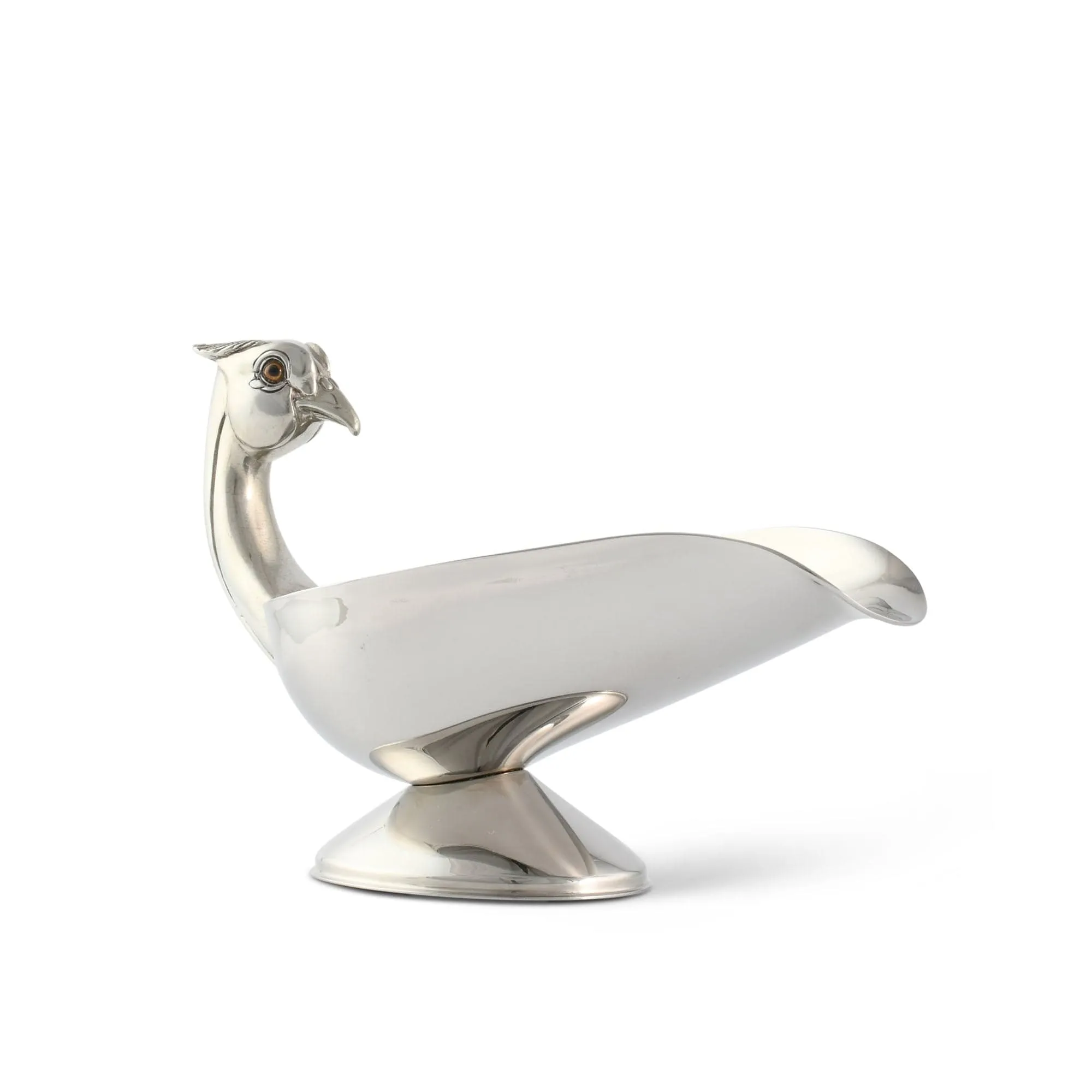 Pheasant  Handle Stainless Steel Gravy Boat