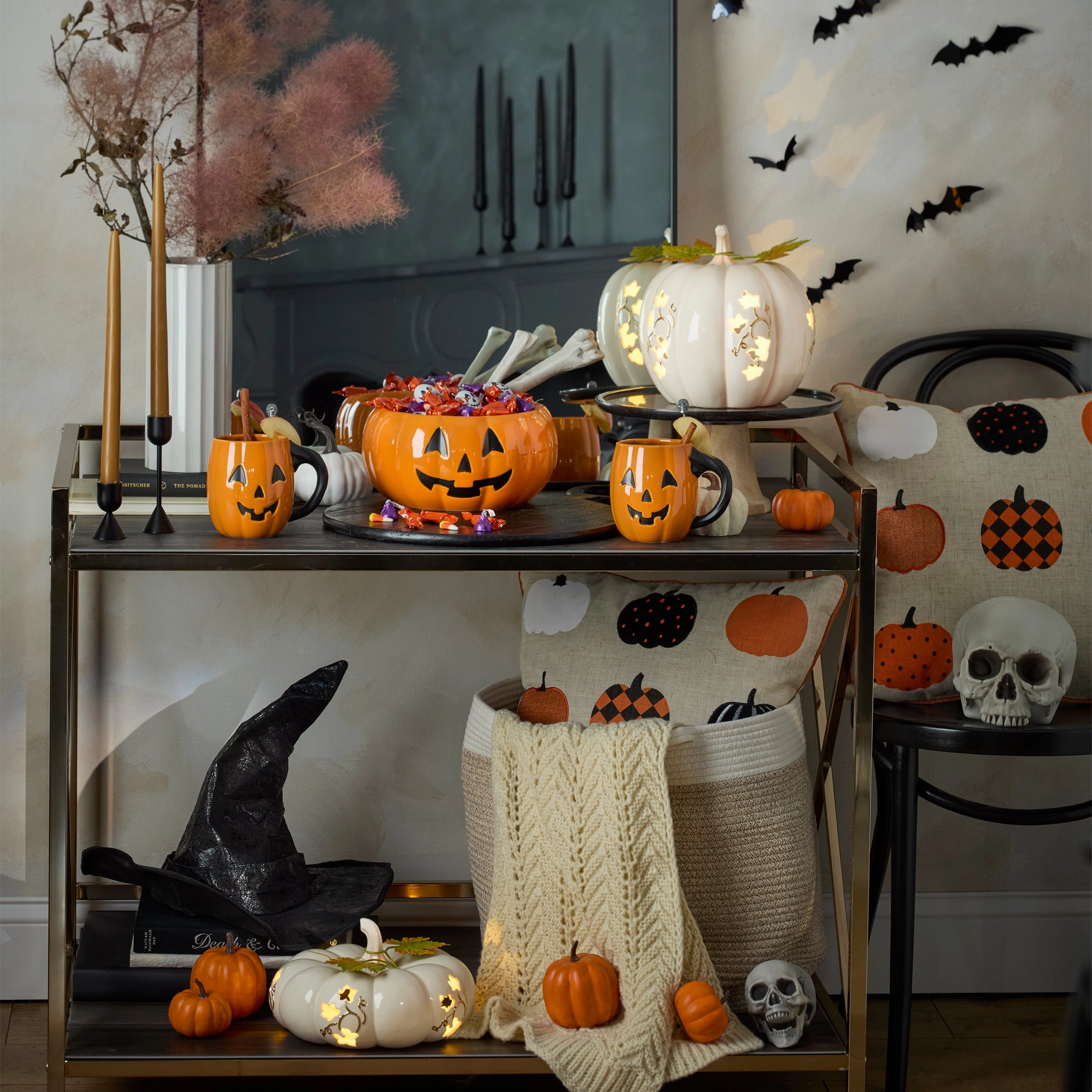 Pierced Lit Pumpkin Short