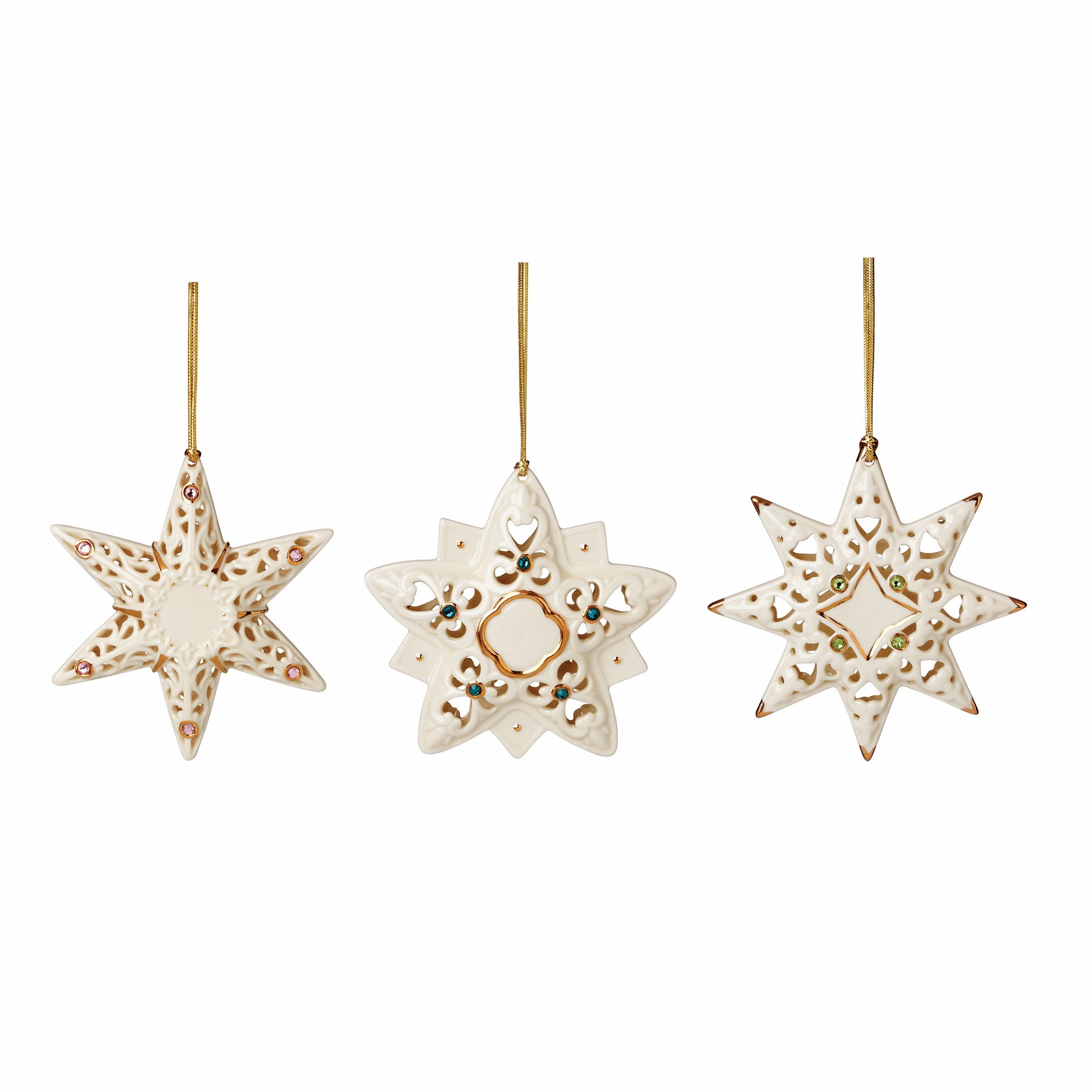 Pierced Star Ornaments - Set Of 3