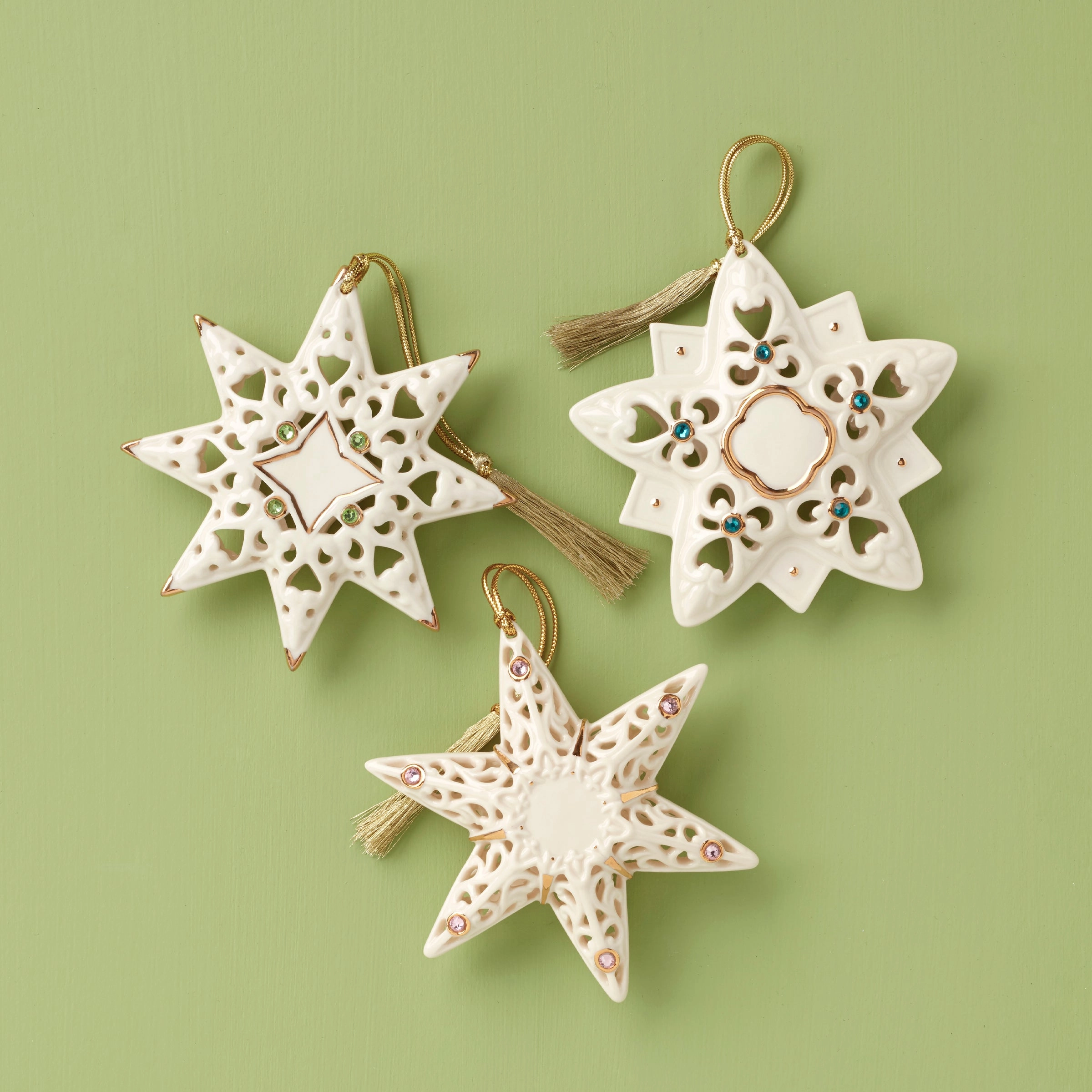 Pierced Star Ornaments - Set Of 3