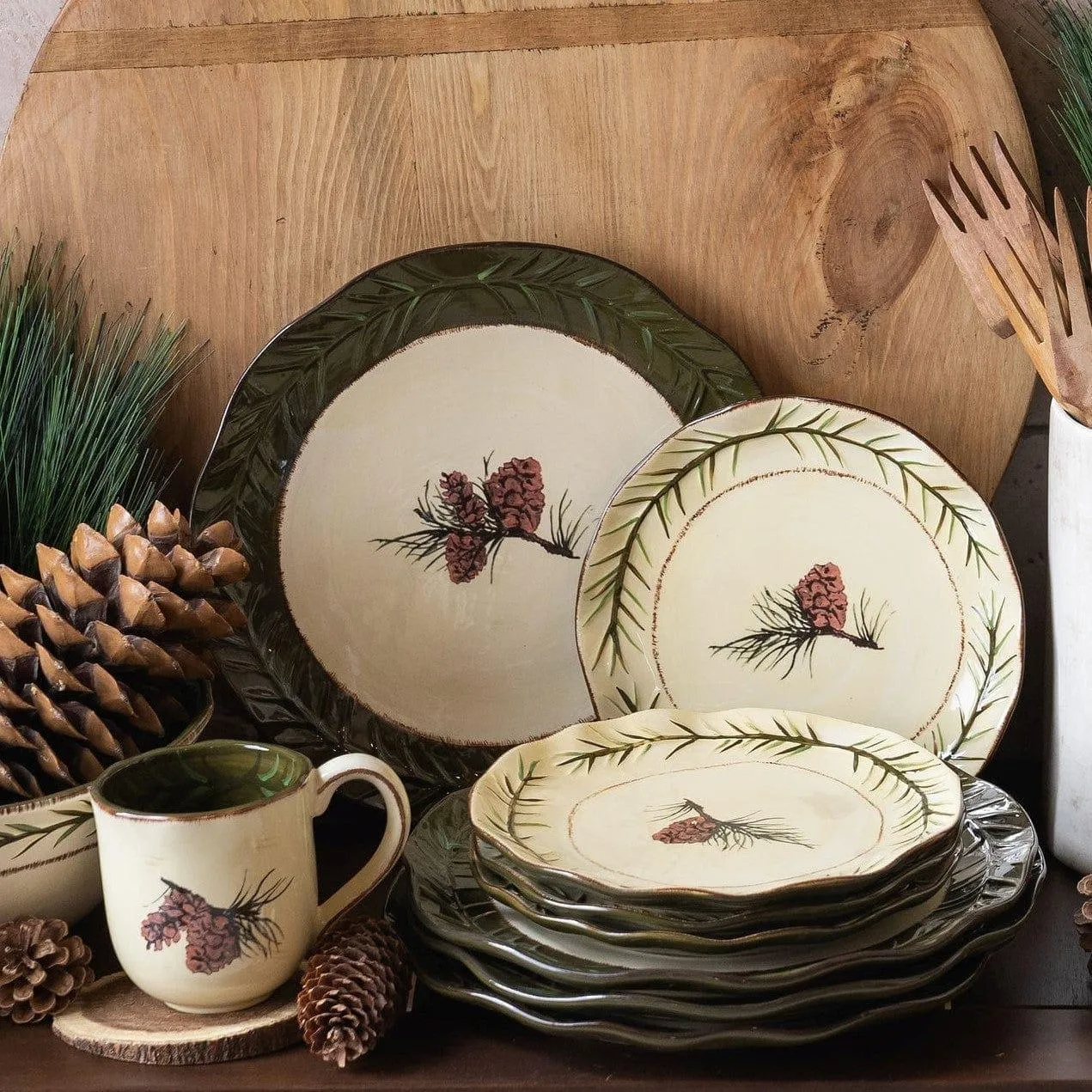 Pine Cone Dinnerware Set toilet seat cover, slow close seat