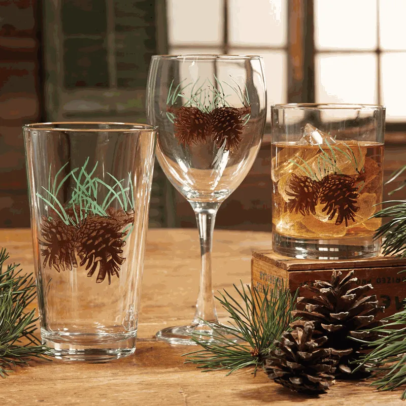 Pine Cone Glassware Collection toilet seat cover, slow close seat