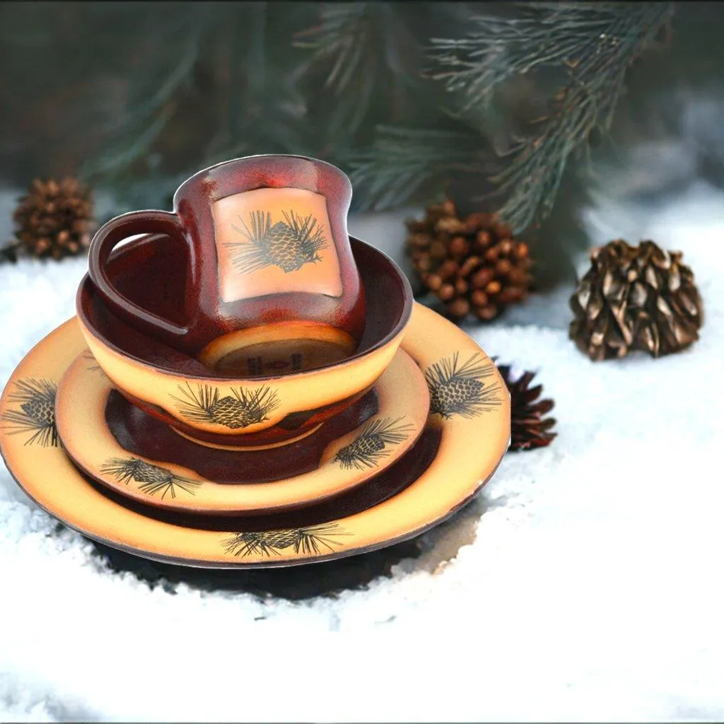 Pinecone Lodge Dinnerware toilet seat cover, slow close seat