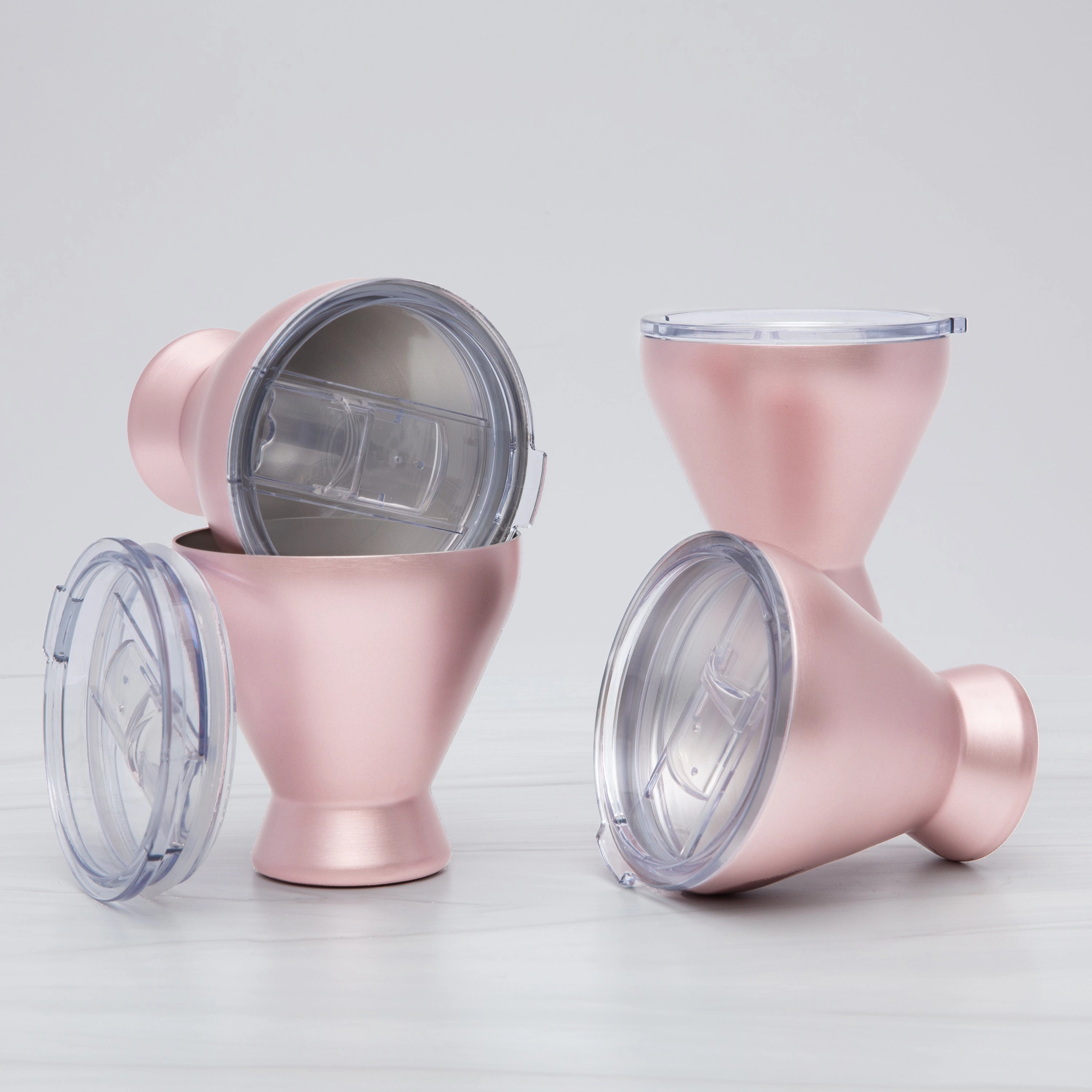 Pink Insulated Cocktail Tumblers - Set Of 4