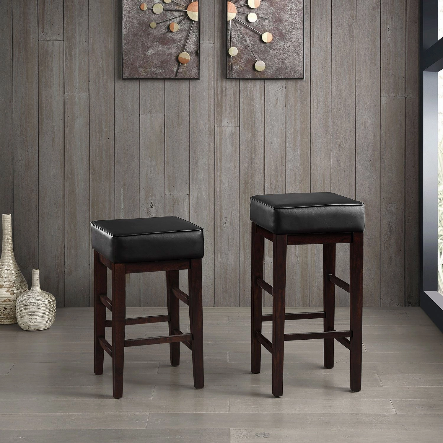 Pittsville Bar Stool - Espresso, Black - Set of Two