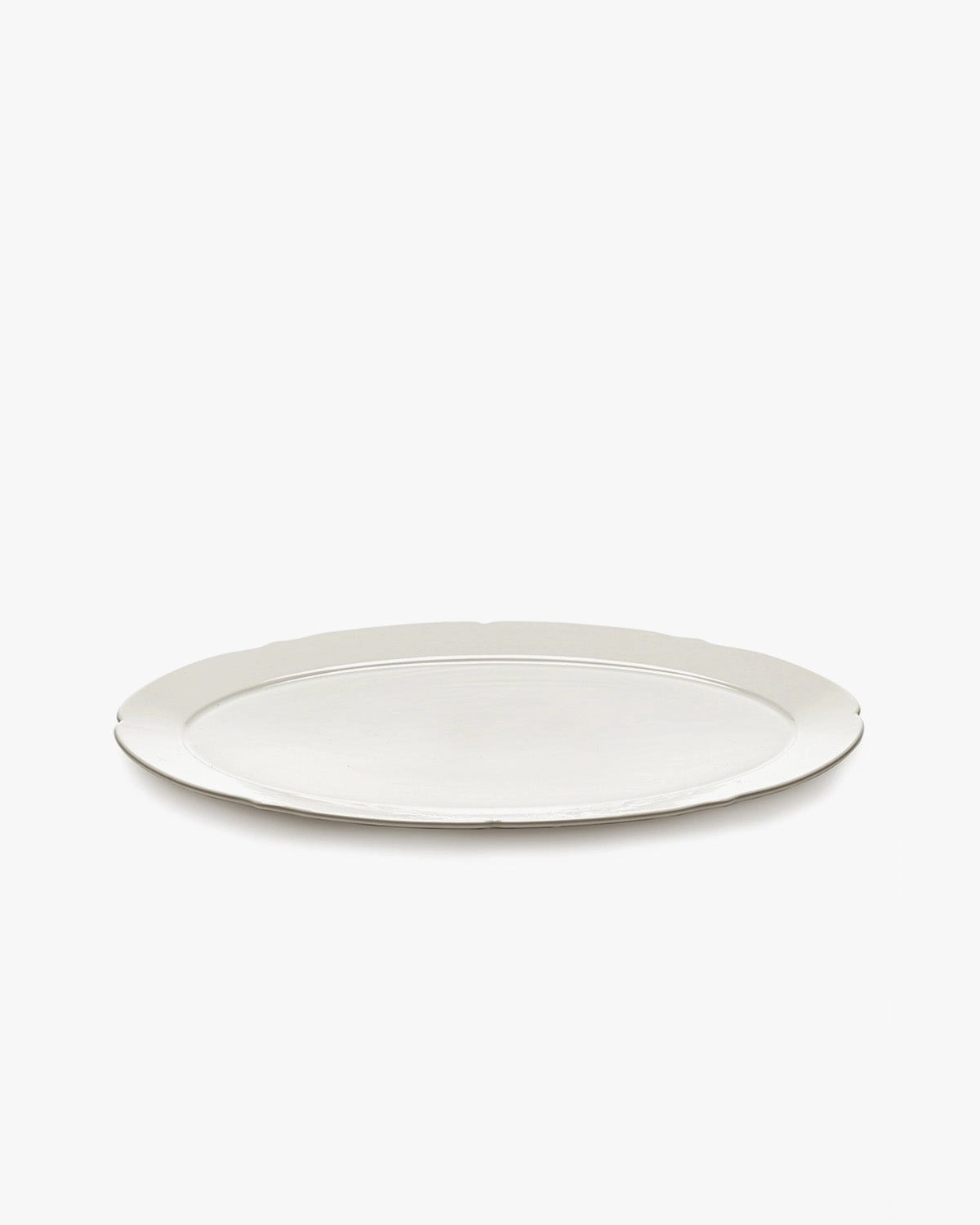 Plate oval L white Silhouette