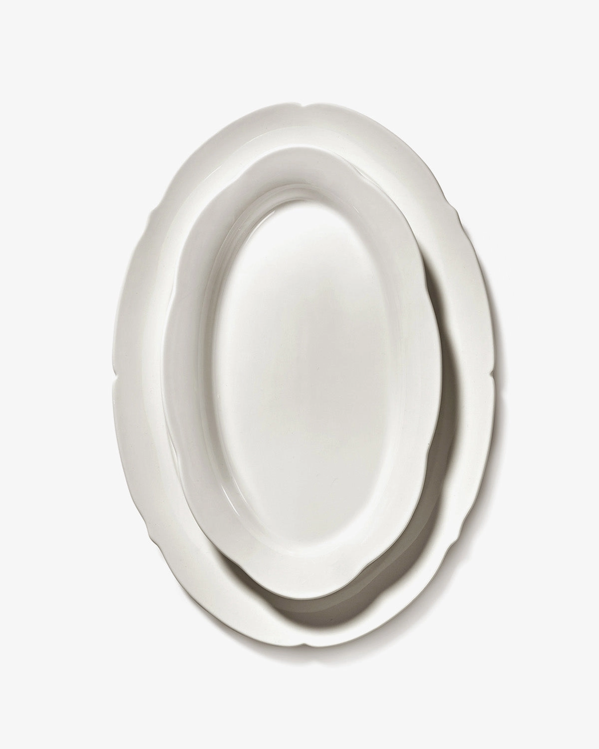 Plate oval L white Silhouette