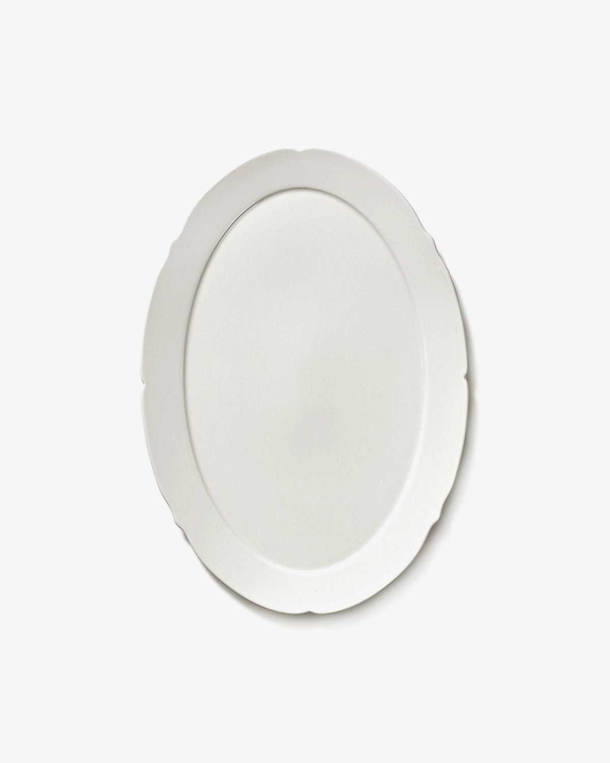 Plate oval L white Silhouette