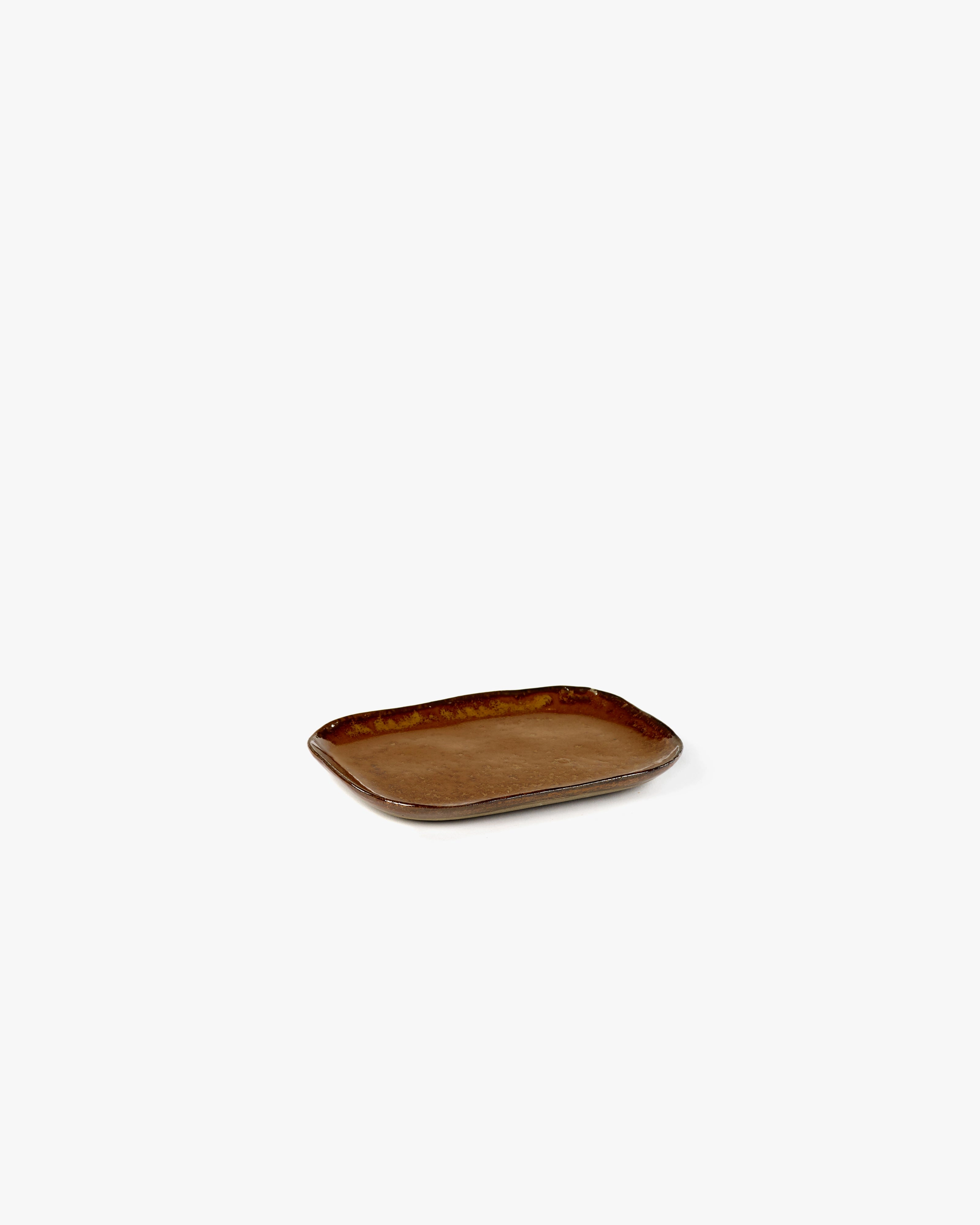 Plate rectangular n3 M brown La nouvelle table