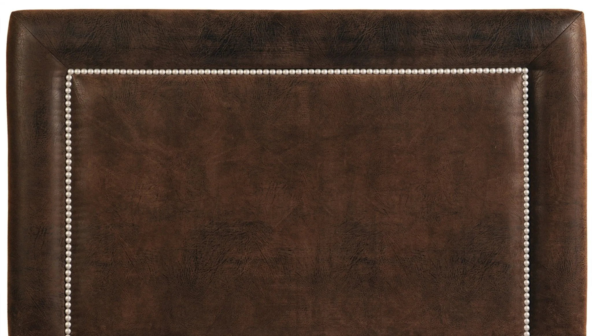 Plateau Distressed Leather Headboard - Brown bedroom furniture, nightstand