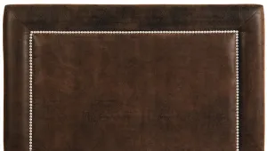 Plateau Distressed Leather Headboard - Brown bedroom furniture, nightstand