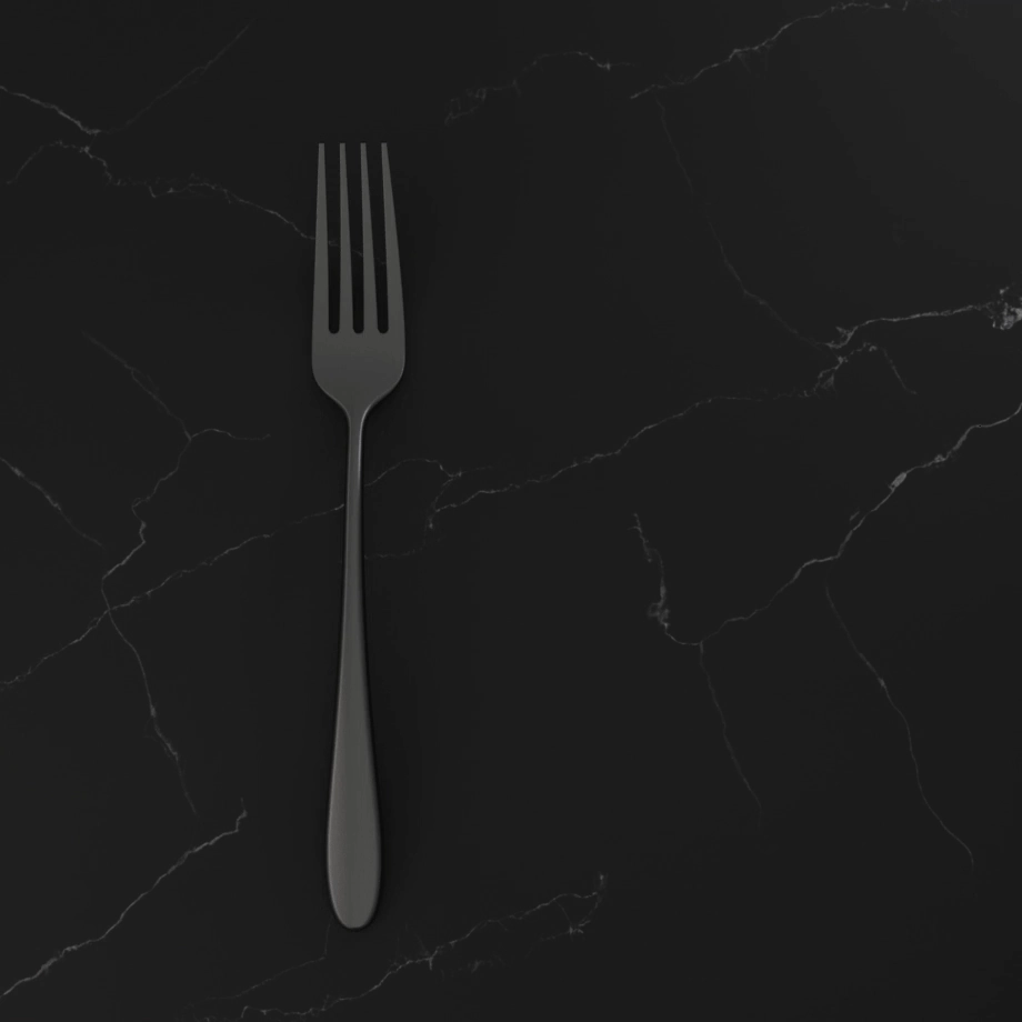 Poet Black Satin 20 Piece Flatware Set