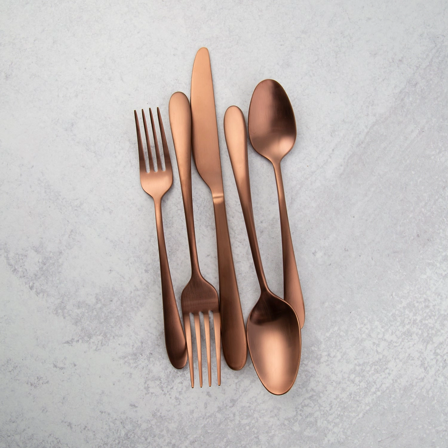 Poet Copper Satin 20 Piece Flatware Set
