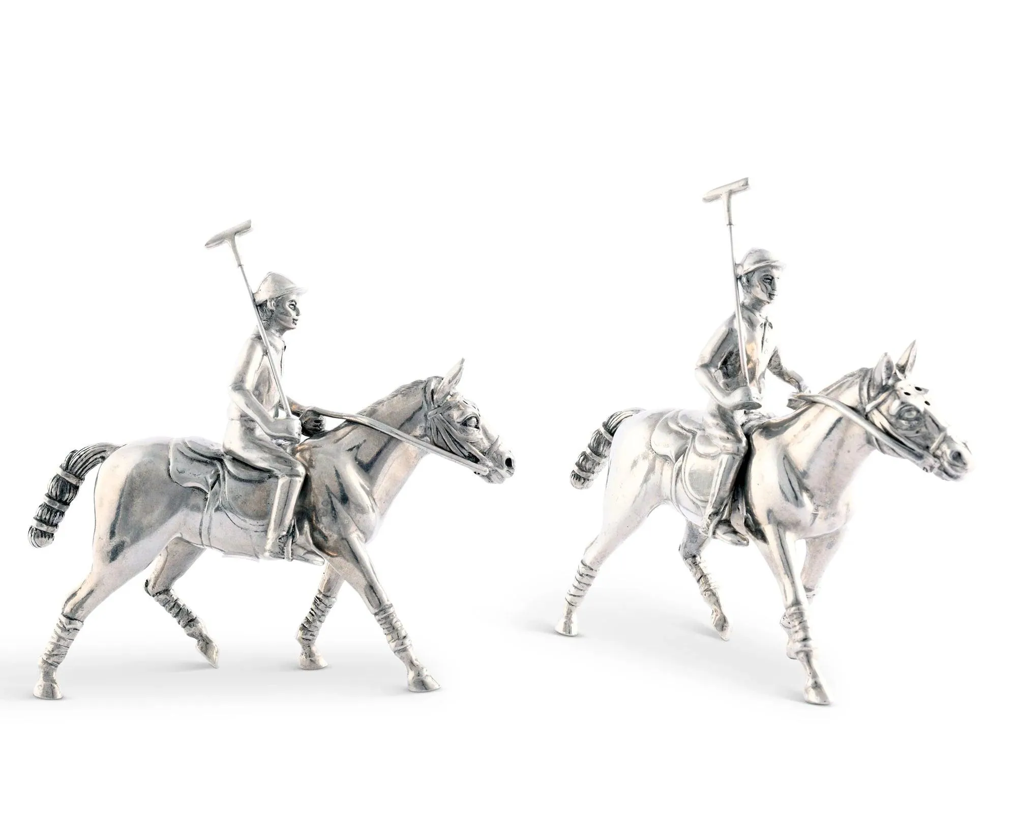 Polo Player Pewter Salt & Pepper Set