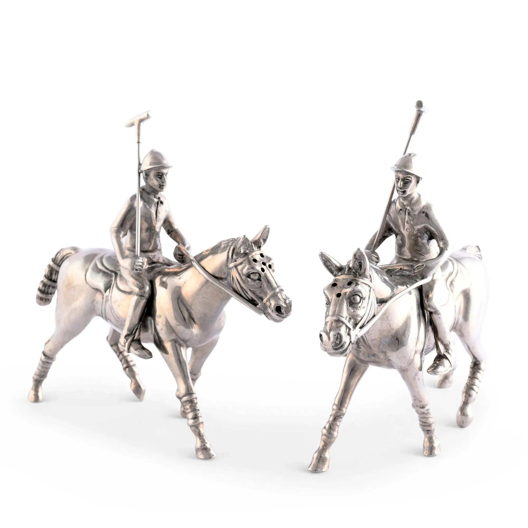 Polo Player Pewter Salt & Pepper Set