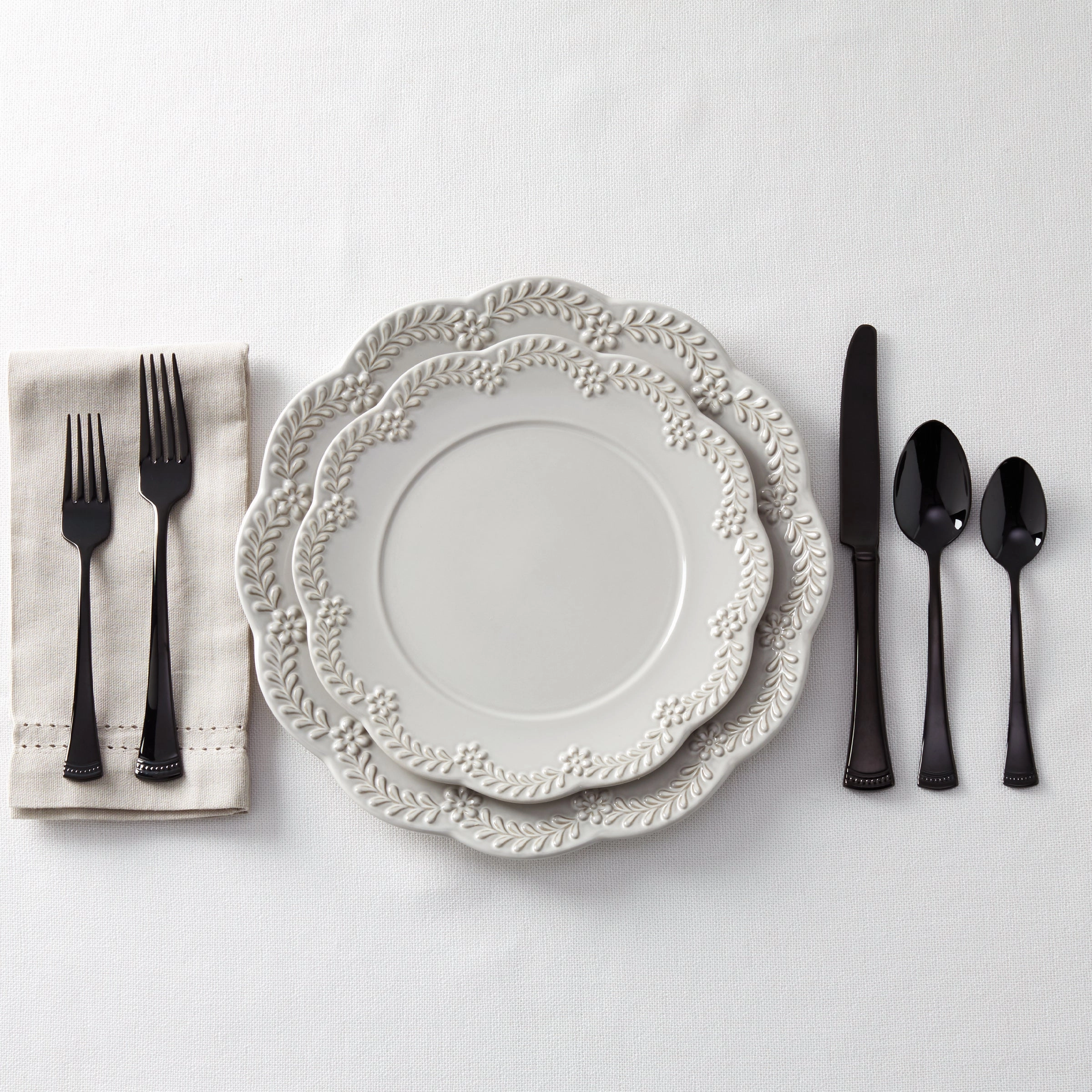 Portola Black Mirror 20 Piece Flatware Set