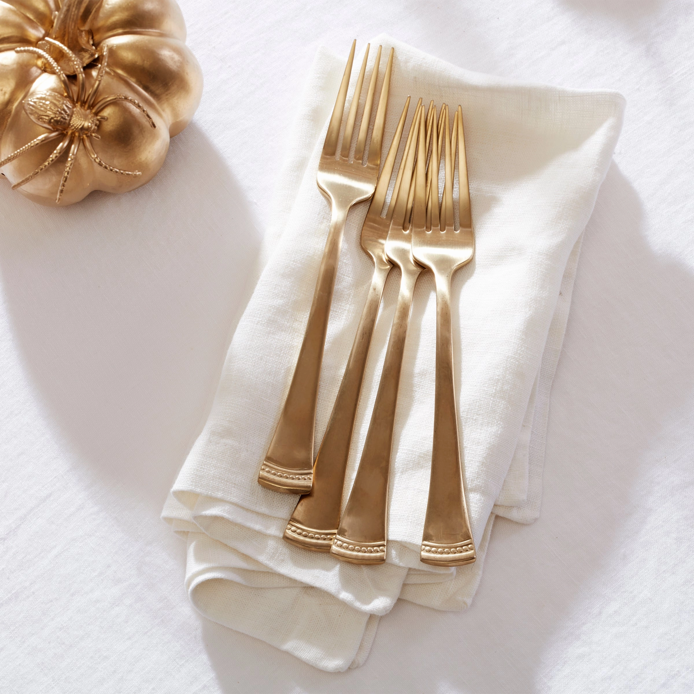 Portola Gold Satin 20 Piece Flatware Set