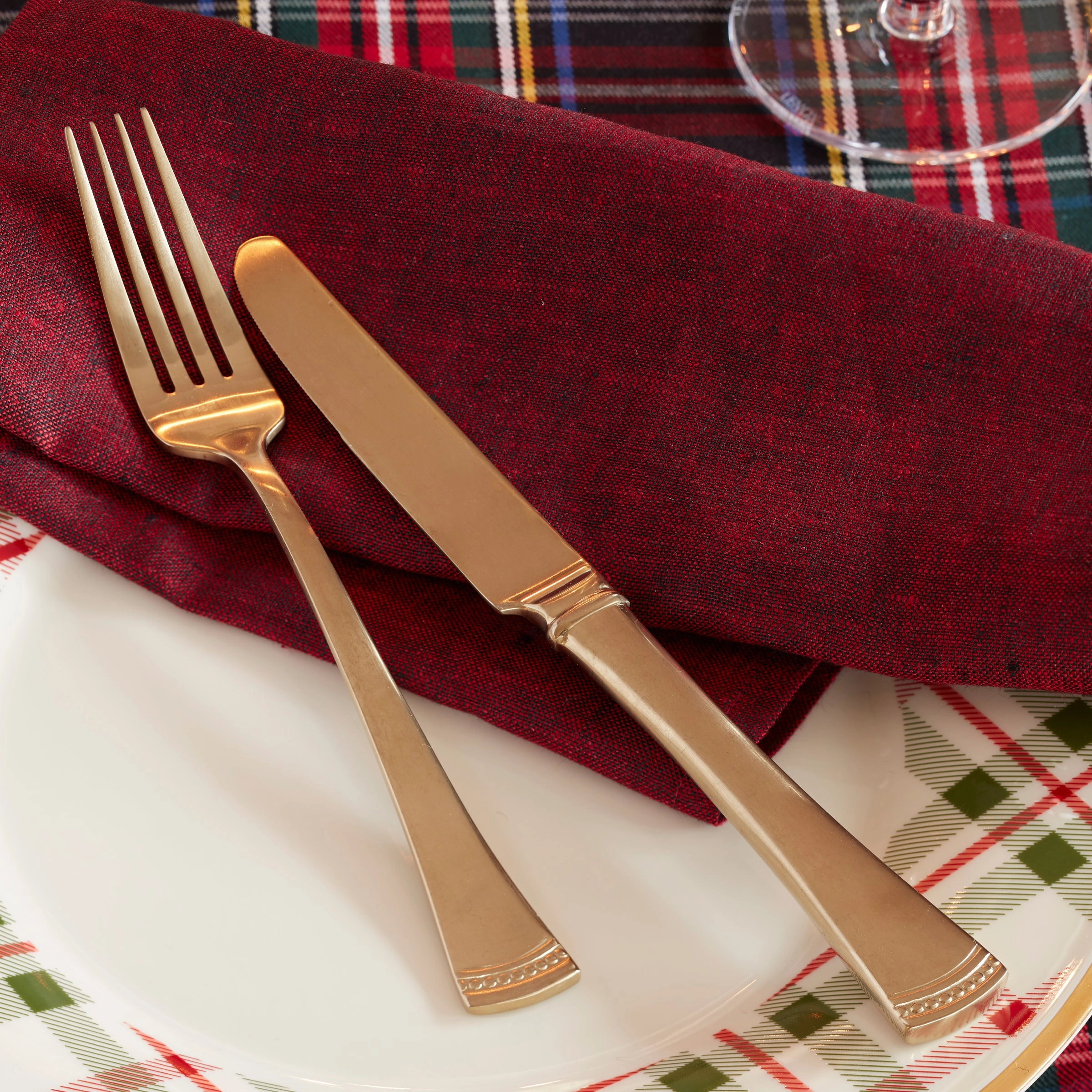 Portola Gold Satin 20 Piece Flatware Set